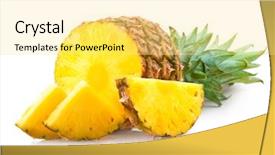  Presentation with pineapple - Presentation theme having pineapple background and a blonde colored foreground