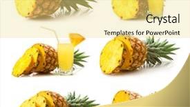  Presentation with pineapple - Slides enhanced with pineapples collection background and a yellow colored foreground