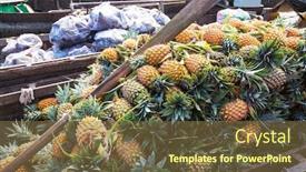  Presentation with mekong delta - Audience pleasing PPT theme consisting of pineapples-for-sale backdrop and a tawny brown colored foreground