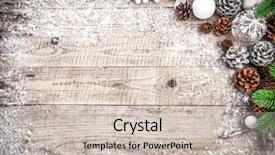  Presentation with christmas card - Theme enhanced with pinecones - christmas festive background with pinecone background and a soft green colored foreground