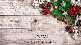  Presentation with christmas card - Audience pleasing slides consisting of pinecones - christmas festive background with pinecone backdrop and a soft green colored foreground