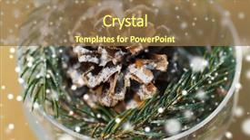  Presentation with christmas borders winter - Presentation theme enhanced with pinecones - christmas and winter concept background and a tawny brown colored foreground