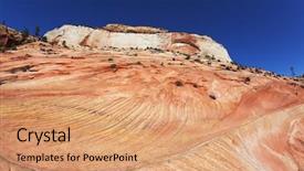  Presentation with low carbon travel - Audience pleasing PPT layouts consisting of pines in national park zion backdrop and a coral colored foreground