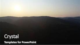  Presentation with mountain view california - Presentation design consisting of pinetree forest on beautiful sunrise background and a black colored foreground