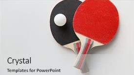  Presentation with table tennis - Slide deck having ping-pong or table tennis background and a light gray colored foreground