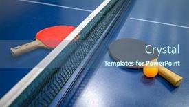  Presentation with table tennis - Slide deck featuring ping-pong-table-tennis-bats background and a ocean colored foreground
