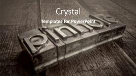  Presentation with metal - Slides having pinhole-word-in-gritty-letterpress background and a gray colored foreground