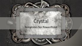  Presentation with car spare parts - PPT theme having pinion - metal frame and old auto background and a light gray colored foreground