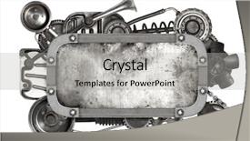  Presentation with auto parts - Cool new presentation with pinion - metal frame and old auto backdrop and a light gray colored foreground