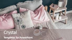  Presentation with bedroom modern - Slide deck featuring pink - black loft bedroom and pastel background and a gray colored foreground