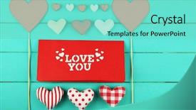  Presentation with valentine - PPT theme having cotton candy pink - valentine's day concept composition background and a  colored foreground