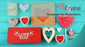  Presentation with valentine - Presentation design featuring cotton candy pink - valentine's day concept composition background and a  colored foreground