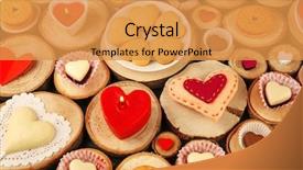  Presentation with hearts - Colorful slide set enhanced with cotton candy pink - valentine's day concept different hearts backdrop and a gold colored foreground