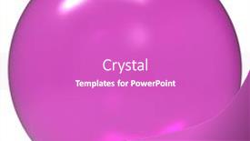  Presentation with pink and white balloons - Beautiful PPT theme featuring pink-3d-glass-sphere backdrop and a purple colored foreground