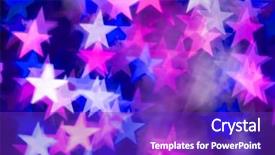  Presentation with pink blue - Beautiful slide set featuring pink and blue stars bokeh backdrop and a violet colored foreground