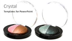  Presentation with pink green - Cool new presentation theme with pink-and-green-make-up backdrop and a white colored foreground