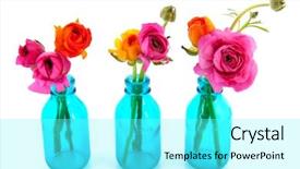  Presentation with pink and blue acrylic - PPT theme with pink and orange in blue background and a arctic colored foreground