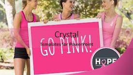  Presentation with breast cancer awareness - Colorful presentation enhanced with pink and pink breast cancer backdrop and a  colored foreground