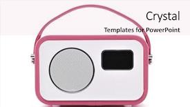  Presentation with retro radio - Audience pleasing slides consisting of portable speakers - closeup of a retro-styled pink backdrop and a lemonade colored foreground