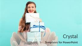  Presentation with pink blue - Beautiful presentation theme featuring pink armchair isolated over blue backdrop and a arctic colored foreground