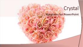  Presentation with artificial intelligence in heart - Presentation theme consisting of pink artificial roses heart isolated background and a lemonade colored foreground