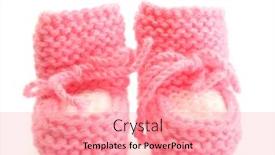  Presentation with pink white - Slide deck featuring pink-baby-boots-isolated background and a coral colored foreground