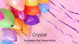  Presentation with dry pineapple close up many - PPT layouts having pink background birthday - many bright balloons under ceiling background and a lemonade colored foreground