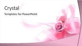  Presentation with pink wedding - Theme with pink background ribbon - wedding or valentines gift box background and a white colored foreground