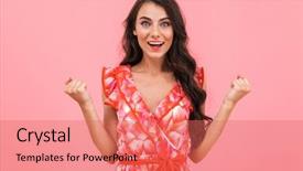  Presentation with winner - Presentation theme enhanced with pink background wall make winner background and a coral colored foreground
