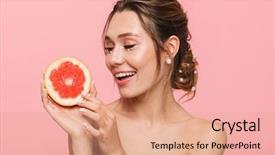  Presentation with pink pearls - Slides having pink background wearing white pearls background and a  colored foreground