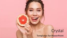  Presentation with pink pearls - PPT layouts featuring pink background wearing white pearls background and a  colored foreground