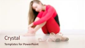  Presentation with ballet - Slides consisting of pink ballet shoes in dance background and a lemonade colored foreground