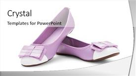  Presentation with ballet - Cool new slide set with pink ballet shoes on white -clipping path backdrop and a white colored foreground