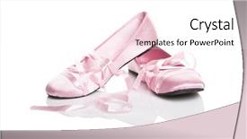  Presentation with ballet - Presentation theme consisting of pink ballet shoes background and a white colored foreground