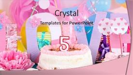  Presentation with table setting - Presentation theme consisting of pink balloon - festive table setting for birthday background and a lemonade colored foreground