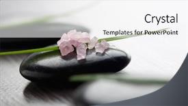  Presentation with pink black - Cool new PPT theme with pink bath salt on black stone backdrop and a white colored foreground