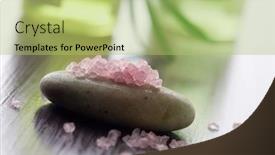  Presentation with salt - PPT layouts having pink-bath-salt-on-brown background and a yellow colored foreground