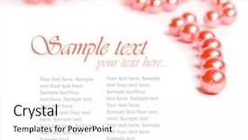  Presentation with pink pearls - Amazing theme having pink beads closeup backdrop and a white colored foreground