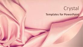  Presentation with pink pearl - PPT theme consisting of pink-beige-pearl-wave-fabric background and a  colored foreground