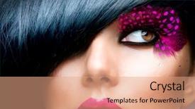 Presentation with eyelashes - Cool new theme with pink black - fashion brunette model portrait hairstyle backdrop and a coral colored foreground