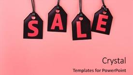  Presentation with black paper - Cool new slide deck with pink black - paper tags sale concept flat backdrop and a light gray colored foreground