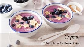  Presentation with sesame seed - Amazing slide deck having pink blue butterly - healthy berry smoothie bowl backdrop and a mint green colored foreground