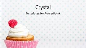  Presentation with dessert waffle ice cream and cake - Colorful PPT theme enhanced with pink blue butterly - sweet dessert cupcake with butter backdrop and a  colored foreground