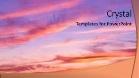  Presentation with gravity the sun - Presentation featuring pink blue greens - evening scene setting sun background and a  colored foreground