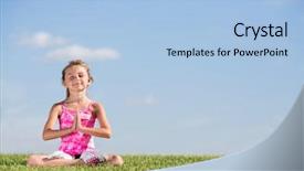  Presentation with green gram - Amazing slide set having pink blue greens - girl sitting on the green backdrop and a light blue colored foreground