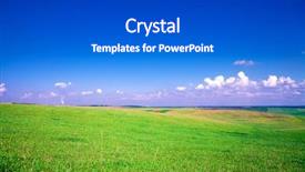  Presentation with green soccer field sport - Audience pleasing slide set consisting of pink blue greens - green field and beautiful sunset backdrop and a dark gray colored foreground