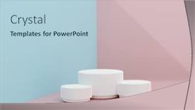  Presentation with platform design - Amazing presentation having pink-blue-minimal-scene-podiumfor backdrop and a light blue colored foreground