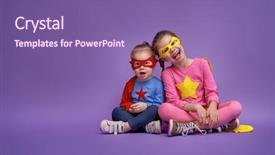  Presentation with ultra - Presentation having pink blue red and purple background and a violet colored foreground