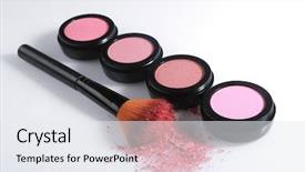  Presentation with blush - Slide deck consisting of pink blush sets on white background and a sky blue colored foreground