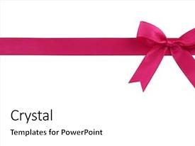 Pink Bow Isolated On White PPT template 59 | CrystalGraphics